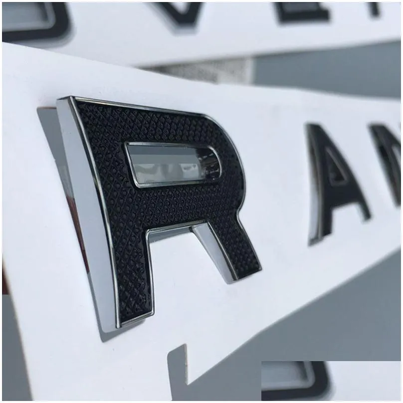 Letters Emblem Badge Logo for Range Rover SV Autobiography SPORT DISCOVERY EVOQUE VELAR Car Styling Hood Trunk Badge Sticker6656720