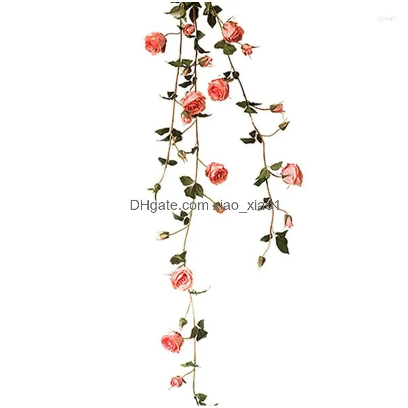 vases rose vine winding artificial flower moon wall hanging floral landscaping decoration arch
