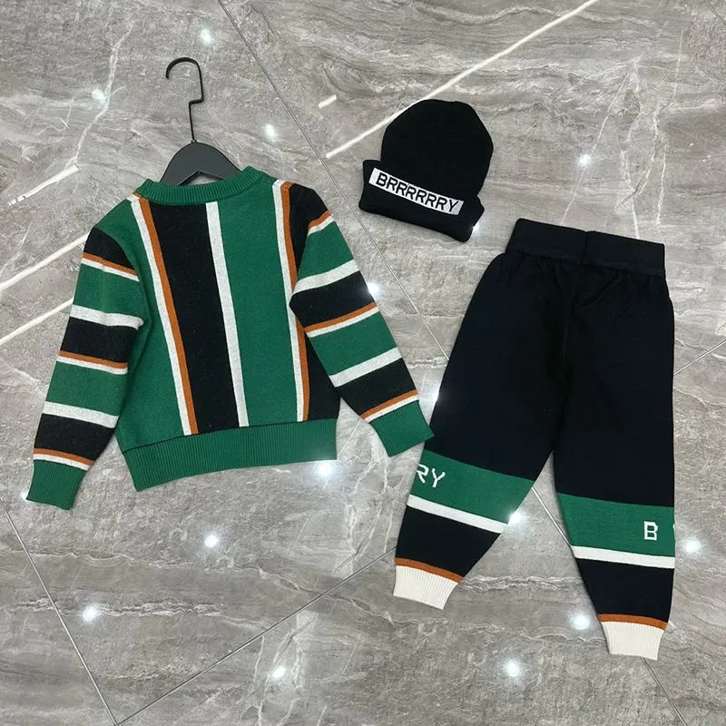 Baby Set Kid Sets Toddler Sweater 3pics Kids Designer Sweaters Pant For Children Clothing Boys Girls Long Sleeve Top Luxury Hat Skirt