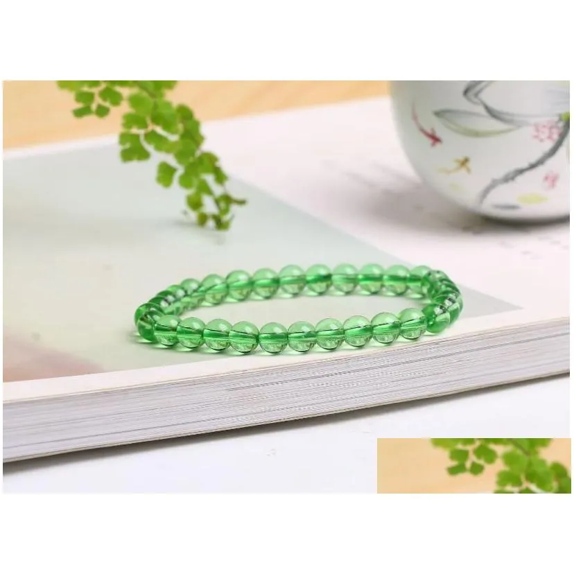 colorful glass beads transparent beads bracelet for women man fashion simple classic bracelet unisex gb1372