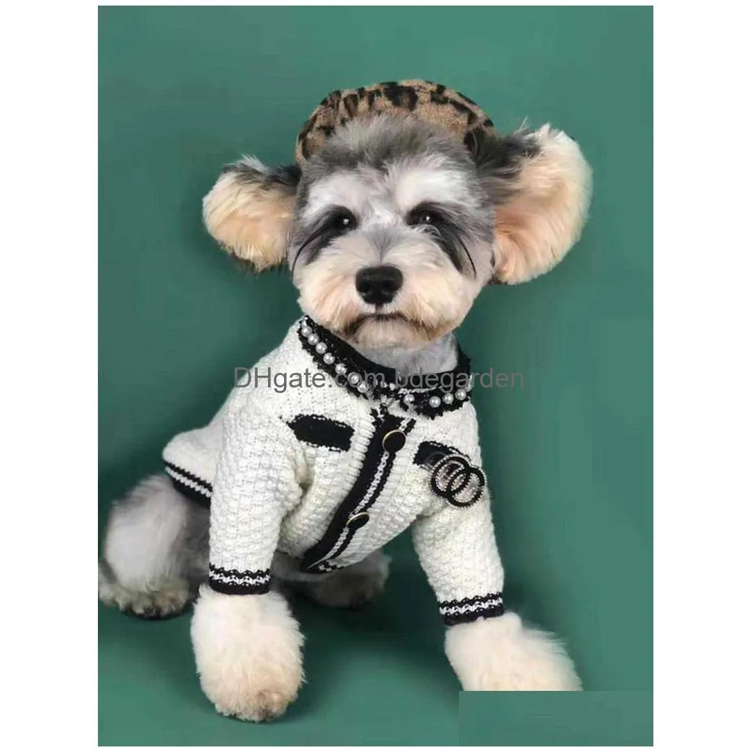 designer dog clothes brands dog apparel spring coats small fragrance pet sweater for cardigan schnauzer bomei teddy corgi pug dogs cat pets clothing black