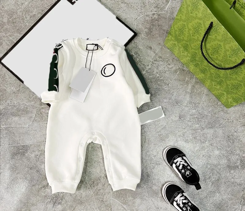 Classic Ribbon plush jumpsuit winrer Pure Cotton Newborn Baby Onesies Bodysuit Spring babys Romper New Born Baby Long Sleeve Clothes