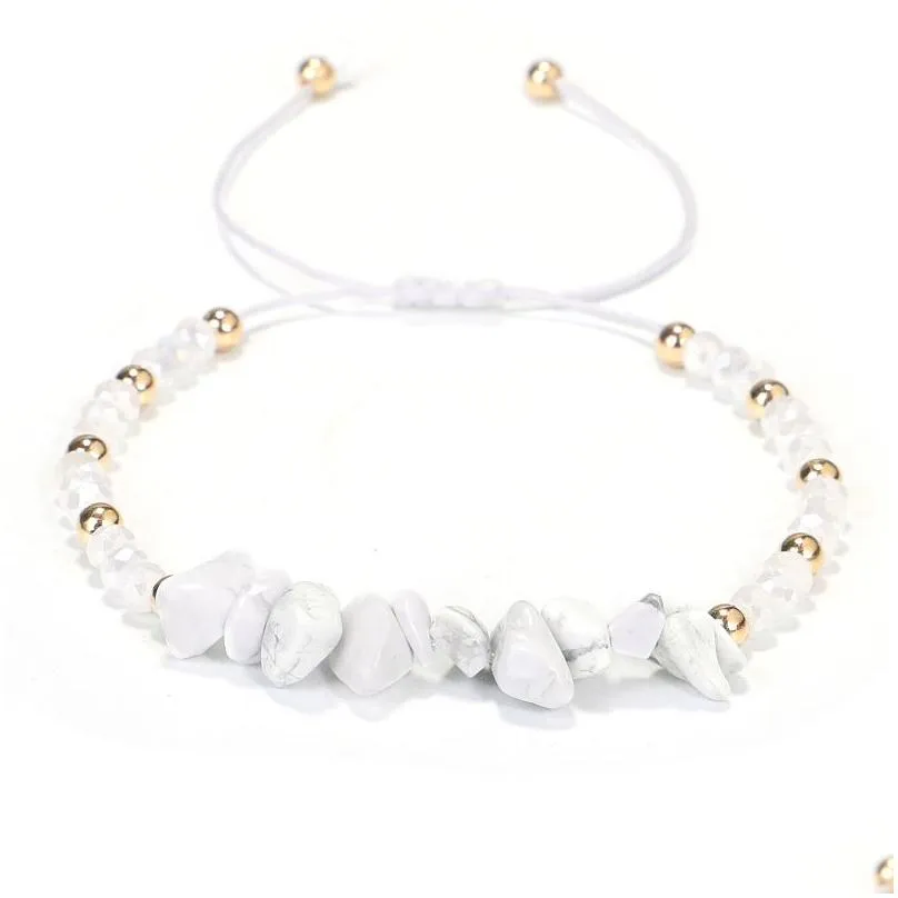 stones bracelet irregular natural stone bracelet beads chips jewelry amethyst aquamarine rose quartz bracelets for women