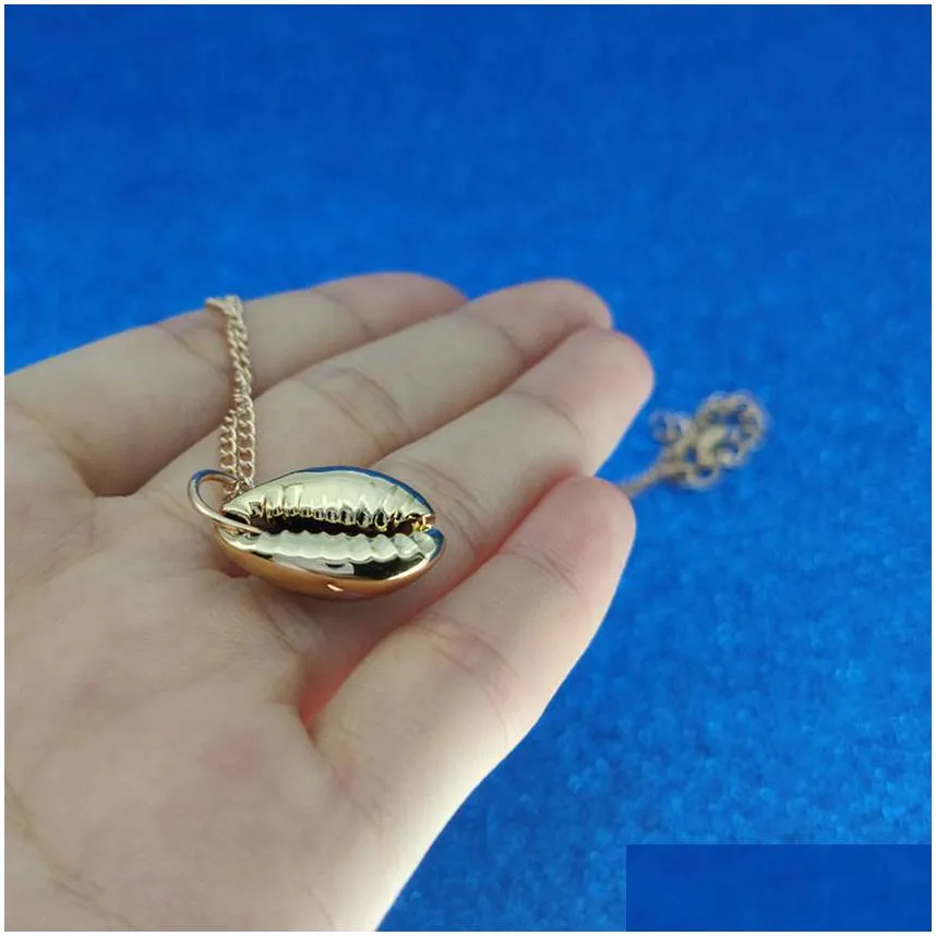 necklace metal shell silver gold shells necklaces pendants women fashion jewelry will and sandy drop ship