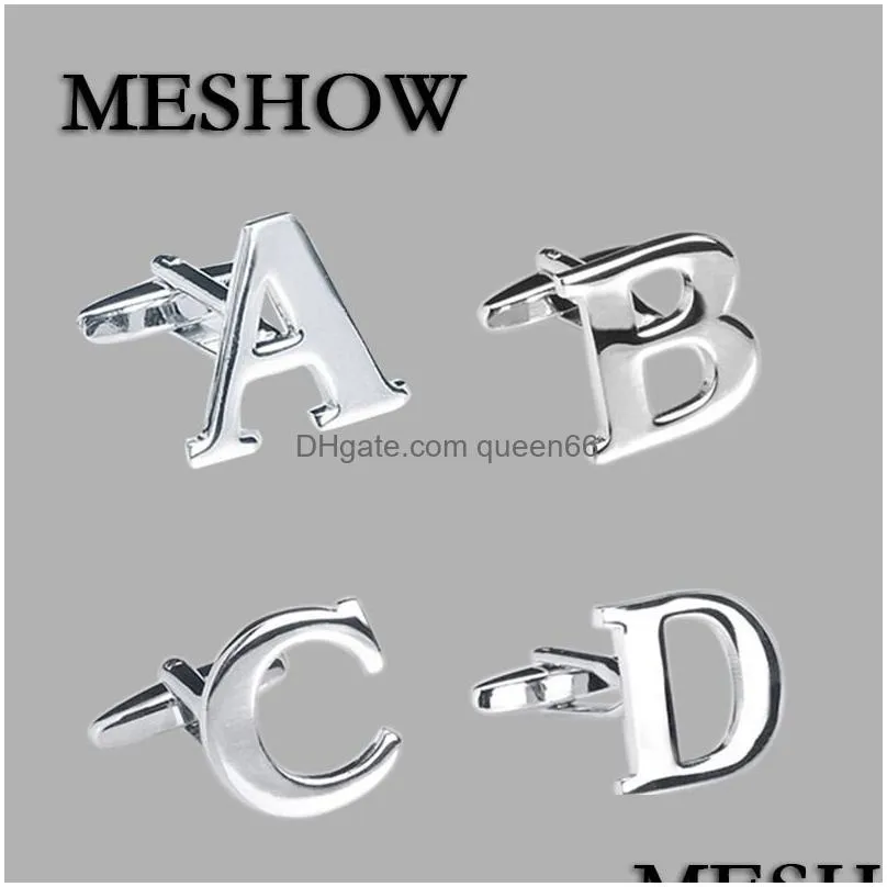 english letter cuff links a-z cuff links shirts cufflinks for mens jewelry french cufflinks wedding fathers day xmas gift
