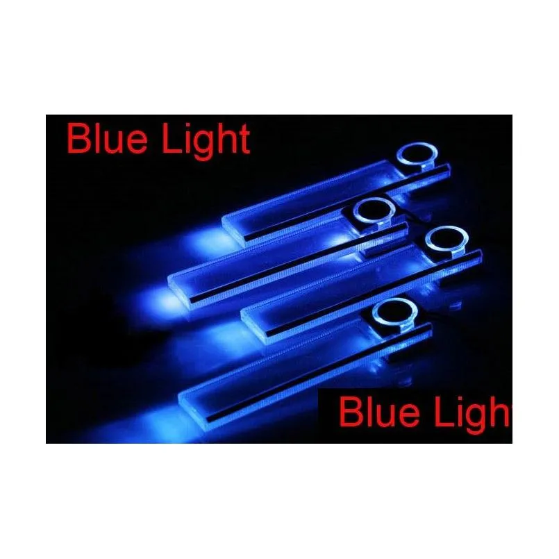 4 in 1 12v car auto interior atmosphere lights decoration lamp light blue