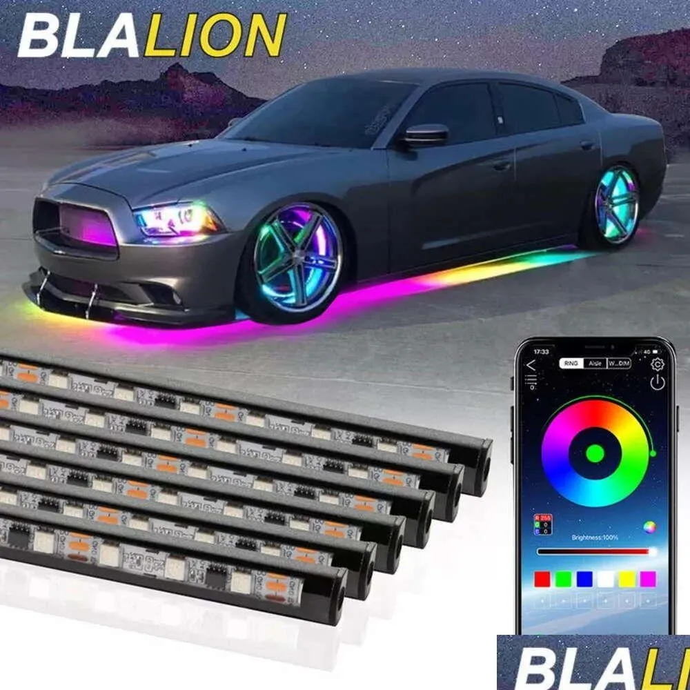  seametal car flexible underglow strip light led underbody remote app control rgb neon lights atmosphere lamp for auto decoration