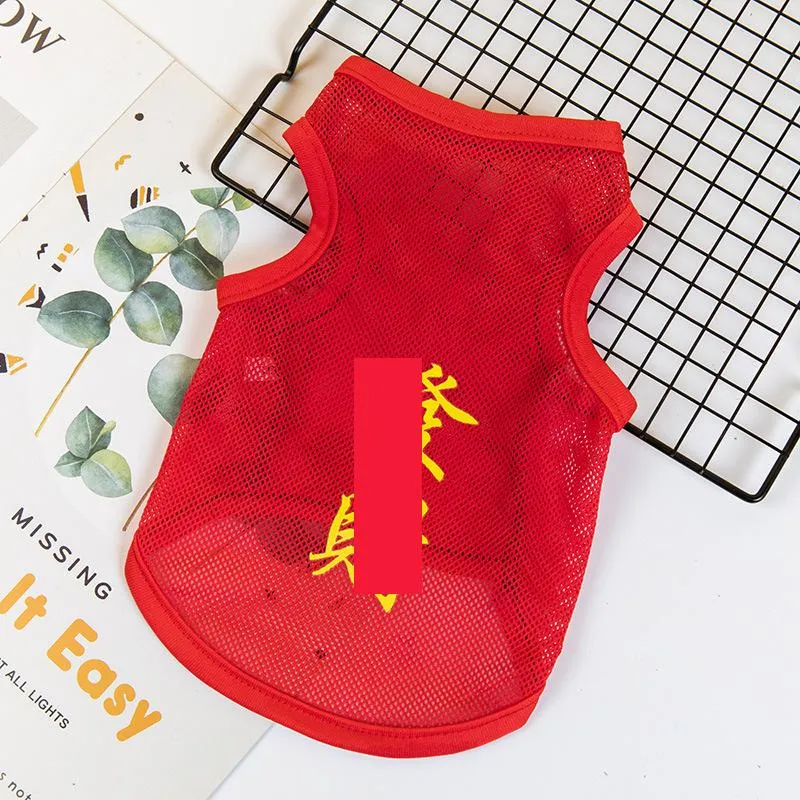 dog clothes summer wear thin mesh dog vest cat teddy bear pomeranian pet clothing