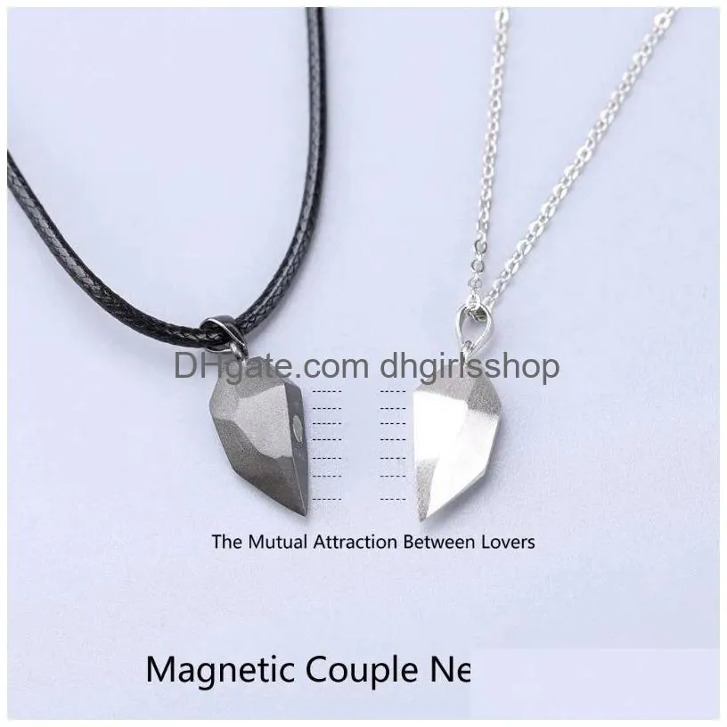 creative couple necklace a pair of fashion stitched heart necklace valentines day gift 8 styles