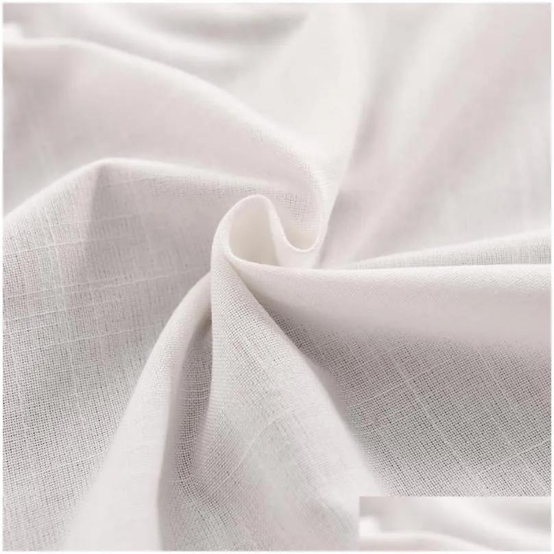 table napkin 12pcs napkins wedding party dinner white cloth restaurant home cotton linen handkerchie 4 size
