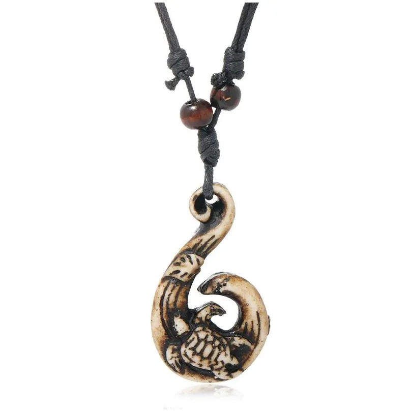 turtle necklaces animal ocean wave sea adjustable long chain resin fashion jewelry necklace for women men hip hop fashion jewelry gift