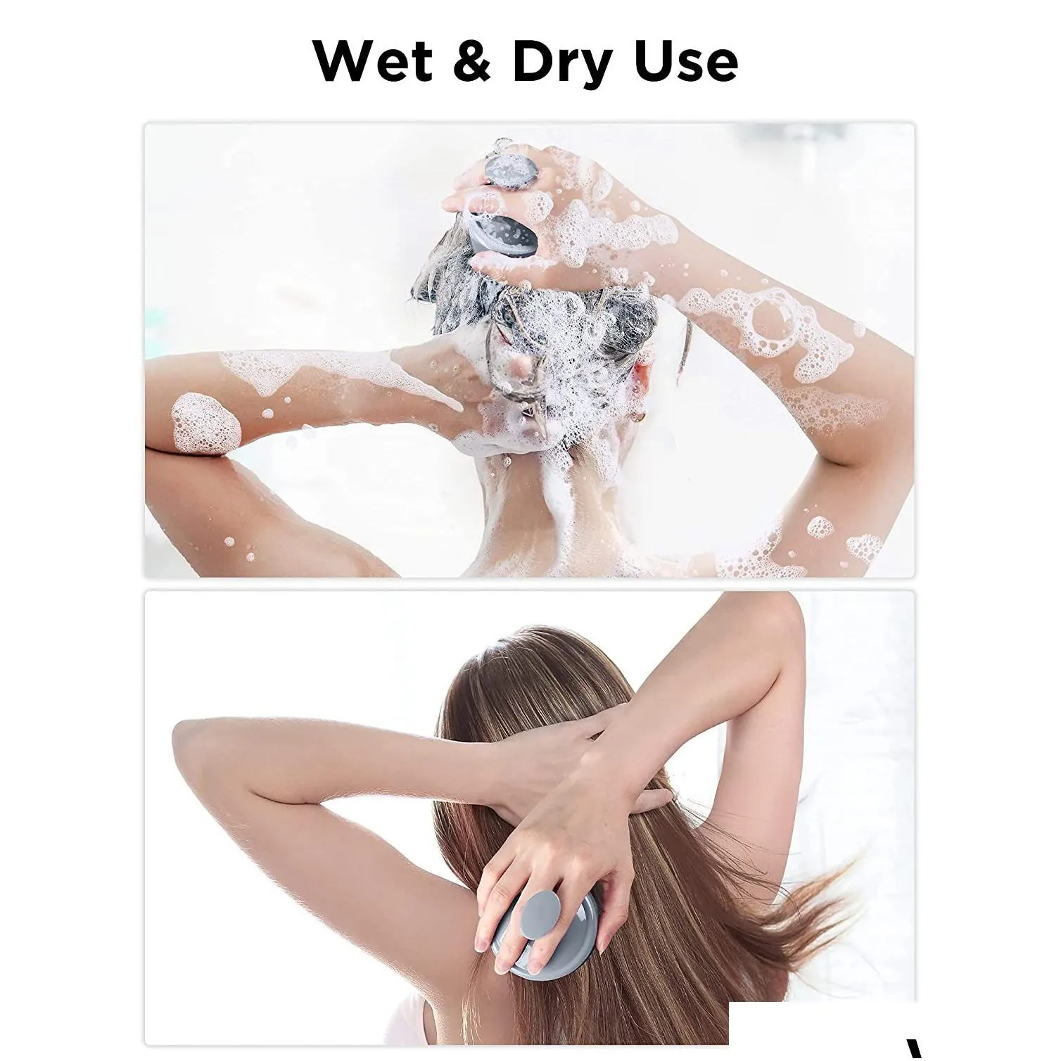 hair shampoo brush heeta scalp care hairs brushes with soft silicone scalp massager customizable printing logo