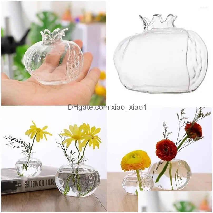 vases handmade pomegranate clear glass flower vase transparent hydroponic pots for wedding party home table decor