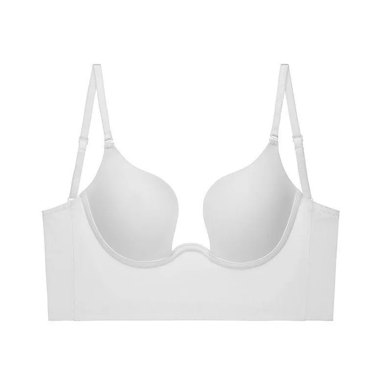 lingerie womens small chest pull up deep v beauty back sexy breast big bra no trace close breast anti-sag bra set
