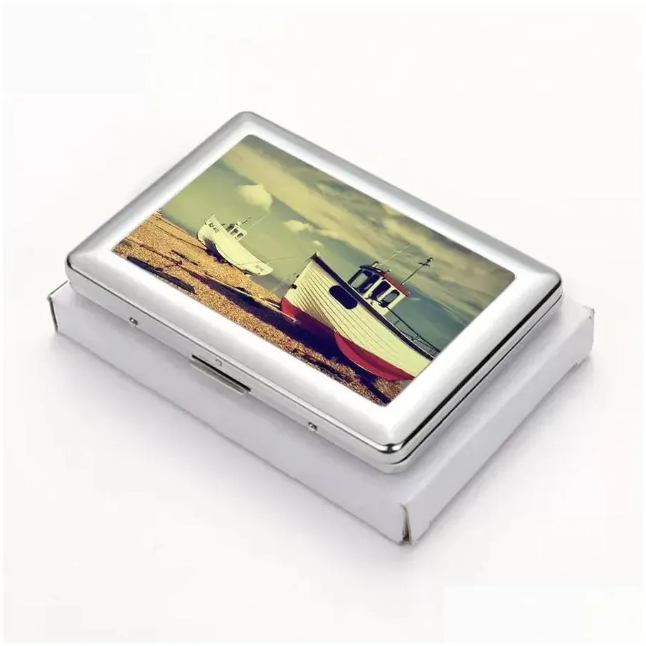 sublimation blank cigarette case metal double-sided diy printing cigaret box heat transfer coating portable cigarette boxes rrb12871