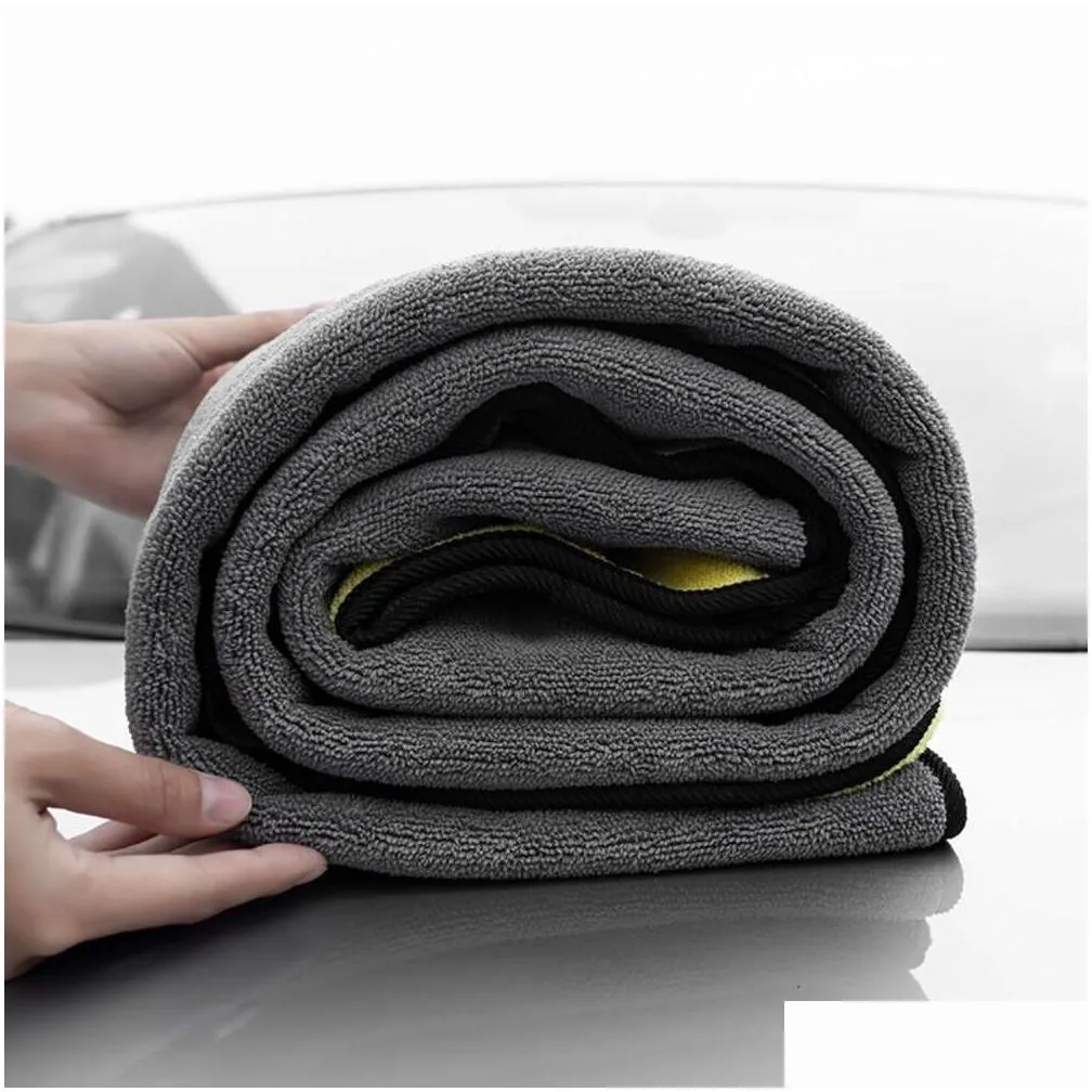  160x60cm thick plush microfiber towel car wash accessories super absorbent car cleaning detailing cloth auto care drying towels