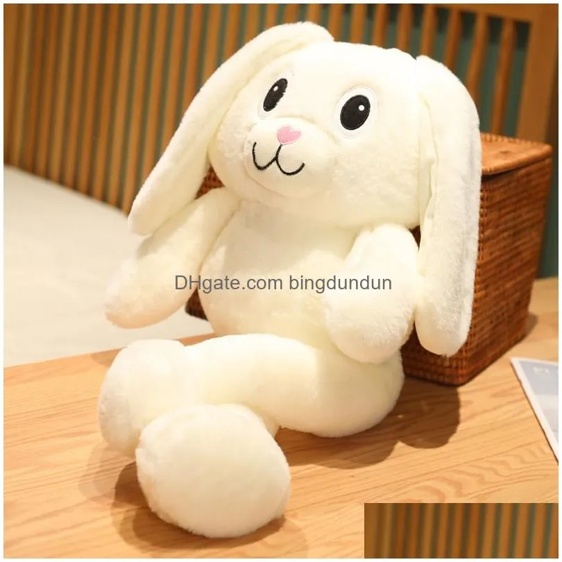 80cm 100cm pillow kawaii pull ears rabbit plush toy ins long legs rabbit monkey stuffed doll bunny dolls appease creative for girls