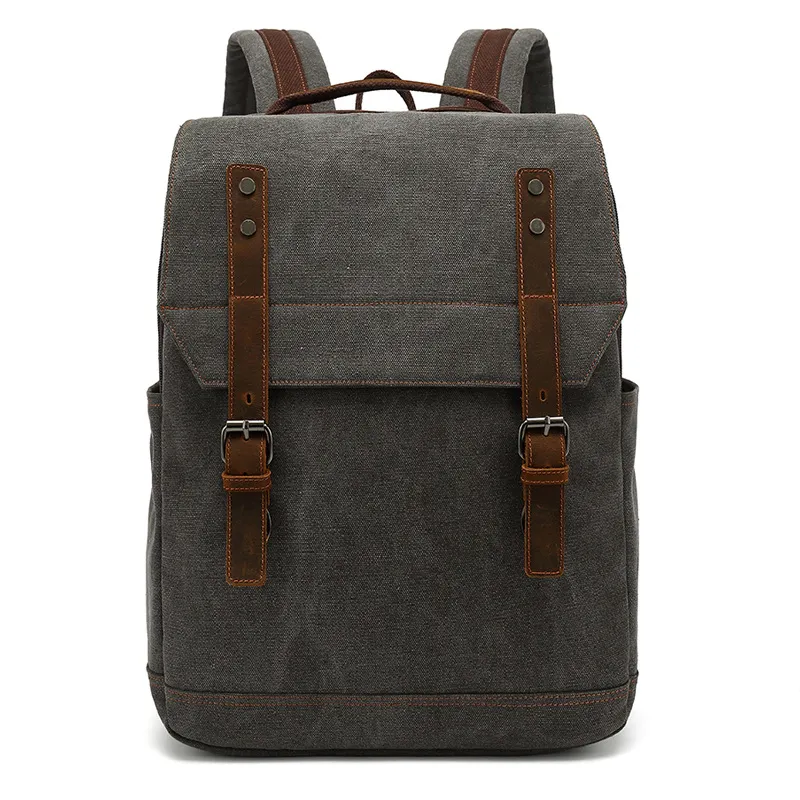 schoolbag business large capacity canvas backpack backpack outdoor leisure travel computer bag retro mens bag