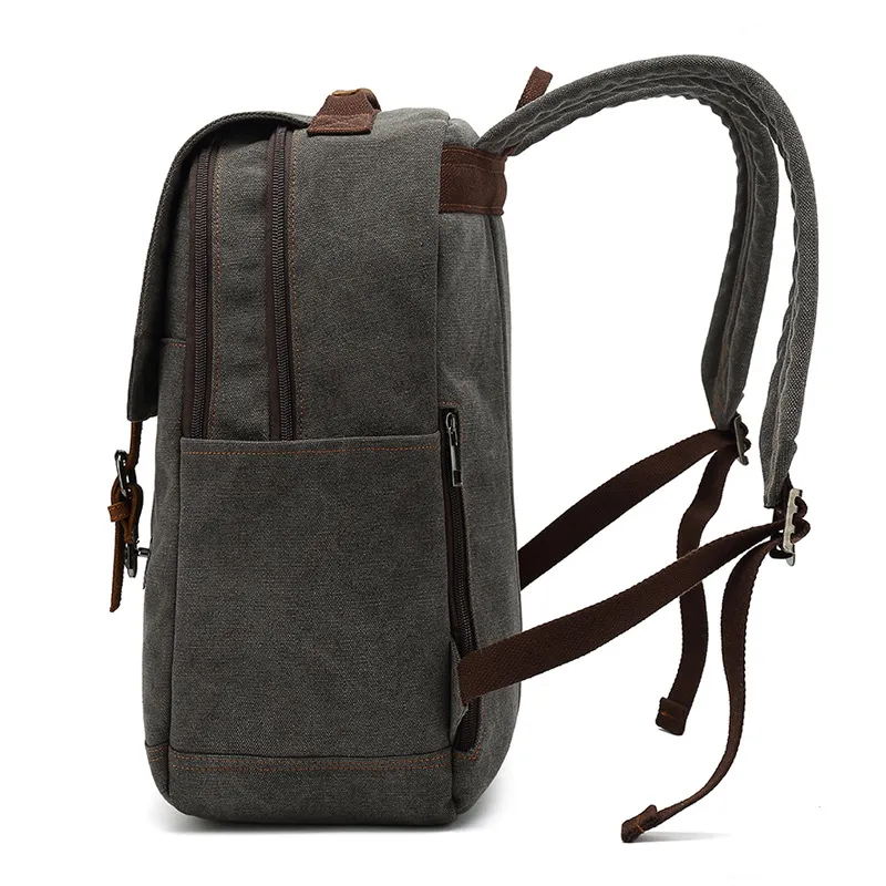 schoolbag business large capacity canvas backpack backpack outdoor leisure travel computer bag retro mens bag