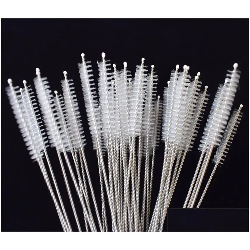 high quality 100x pipe cleaners nylon straw cleaners cleaning brush for drinking pipe stainless steel pipe cleaner
