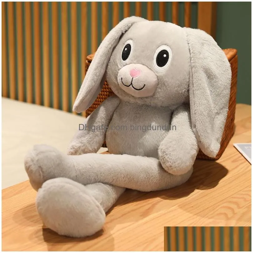 80cm 100cm pillow kawaii pull ears rabbit plush toy ins long legs rabbit monkey stuffed doll bunny dolls appease creative for girls