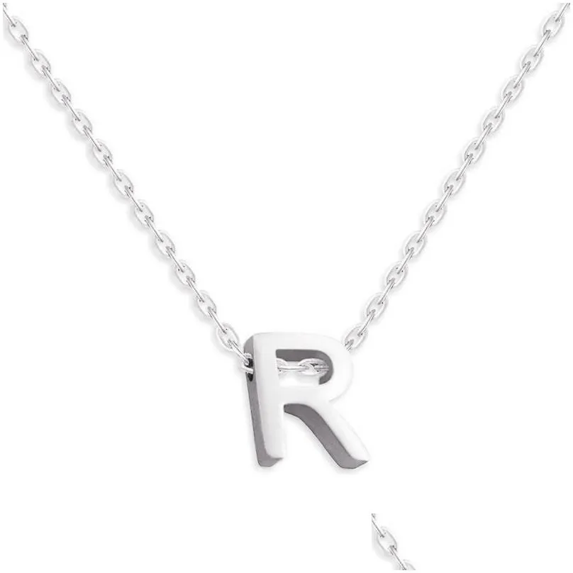 english initial necklace stainless steel gold letter pendant string women necklaces fashion jewelry gift will and sandy