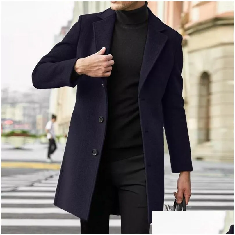 mens jackets in men slim winter coat lapel collar long sleeve padded leather jacket vintage thicken windbreaker mens big and