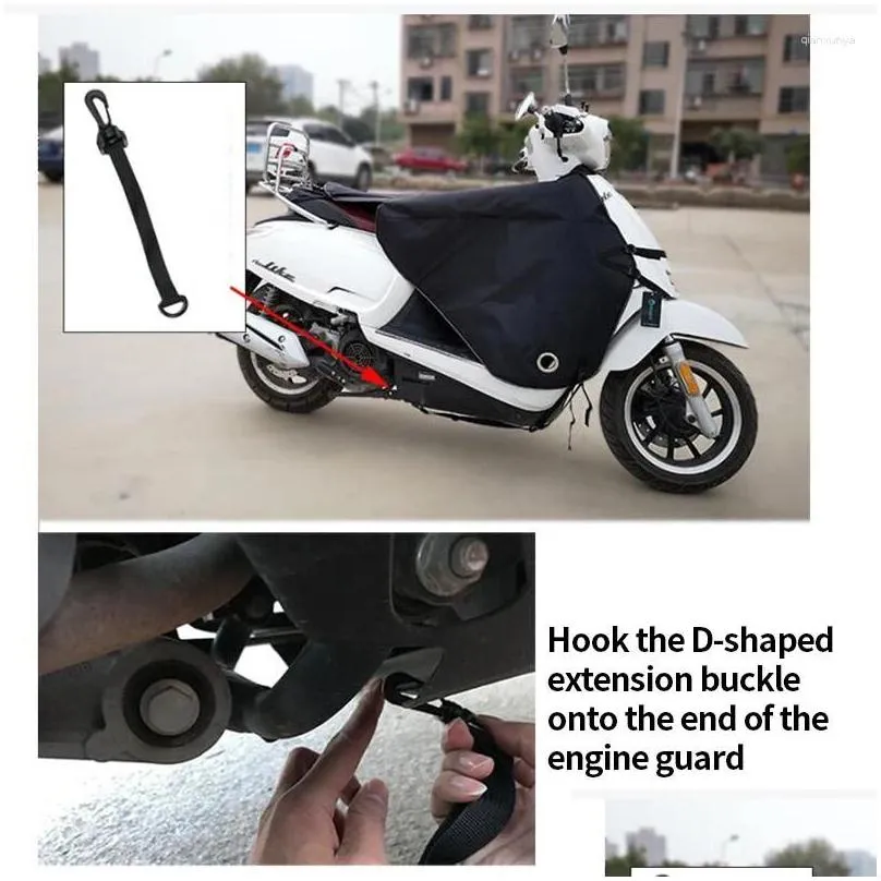 motorcycle armor unisex universal windproof scooter leg cover winter knee protector warmer plush blanket reflective rain-proof quilt