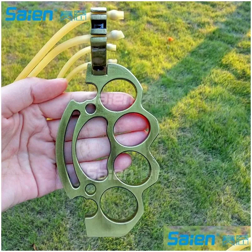  powerful outdoor slings 2 rubber bands high velocity hunting catapult 