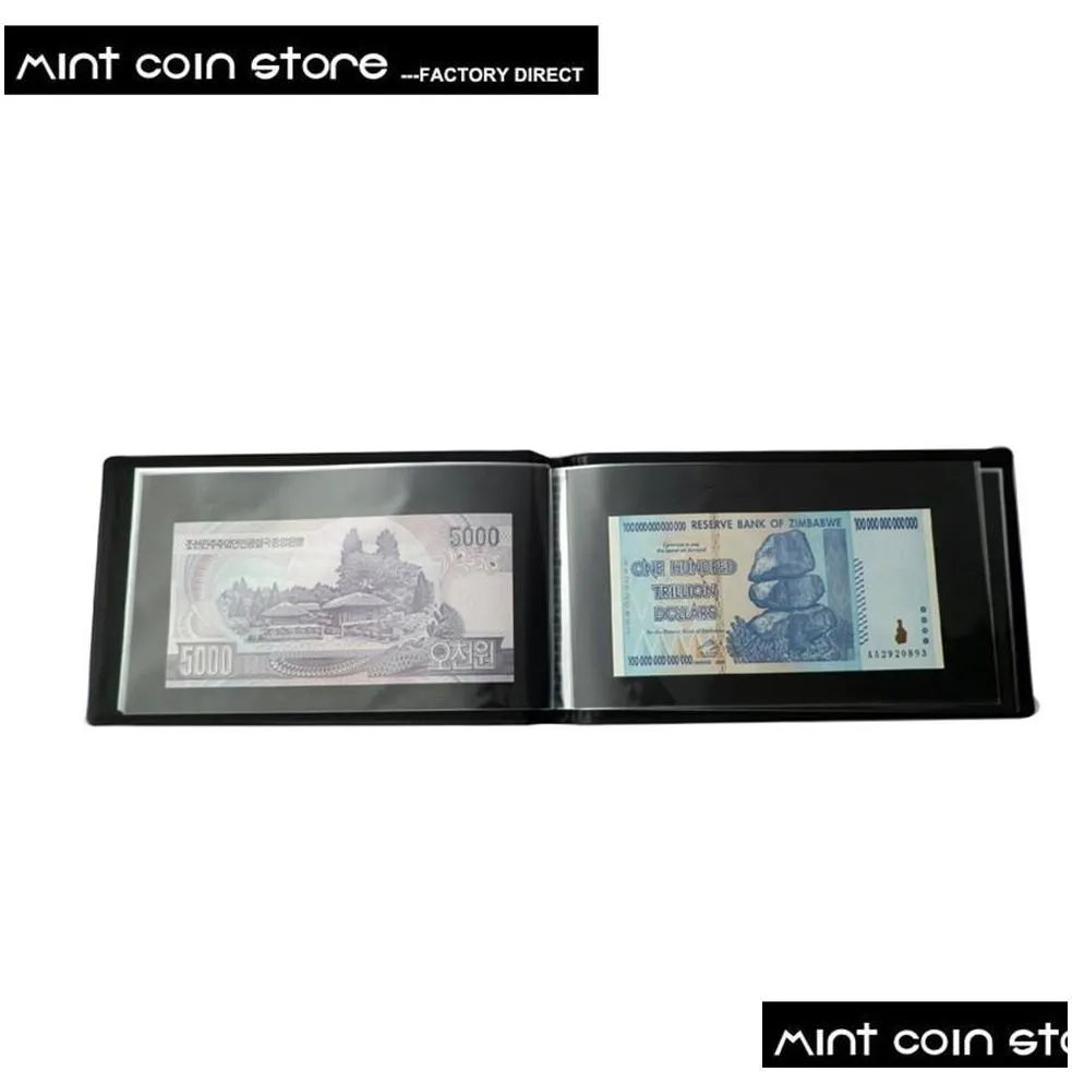 sheet 40 openings banknote album paper money currency stock collection protection album c0926243a
