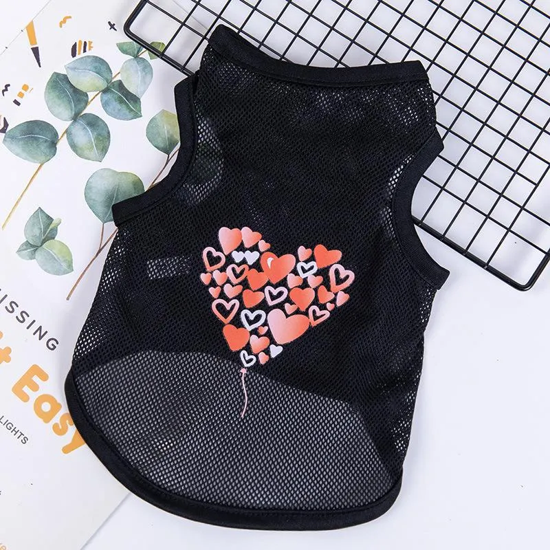 dog clothes summer wear thin mesh dog vest cat teddy bear pomeranian pet clothing