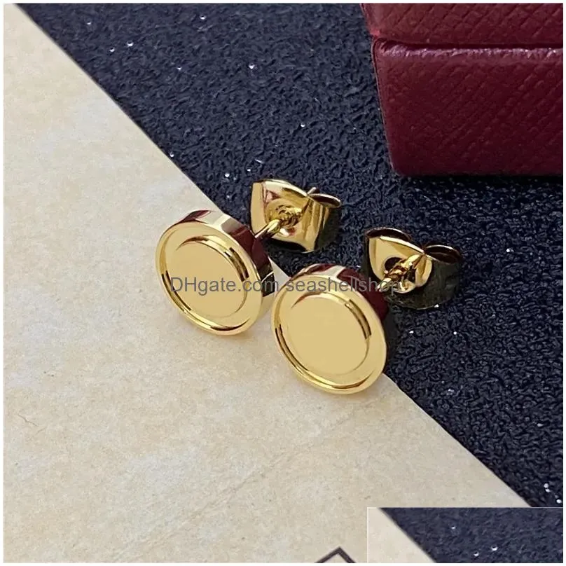 luxury car brand designer earrings stud for women cute screw classic love earring ladies gold silver rose gold color earings ear rings