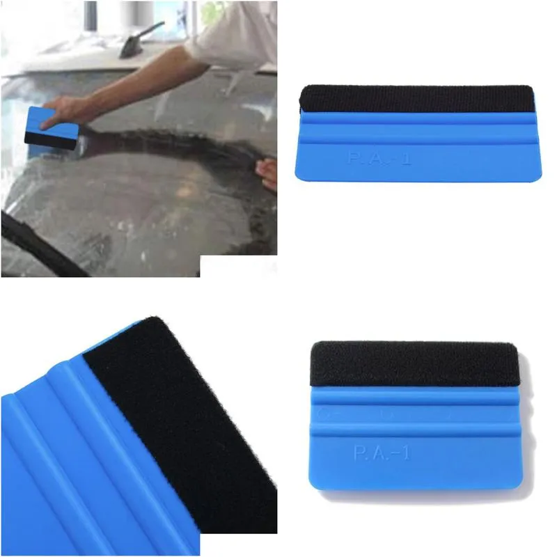 pp durable felt wrapping scraper squeegee tool for car window film blue color