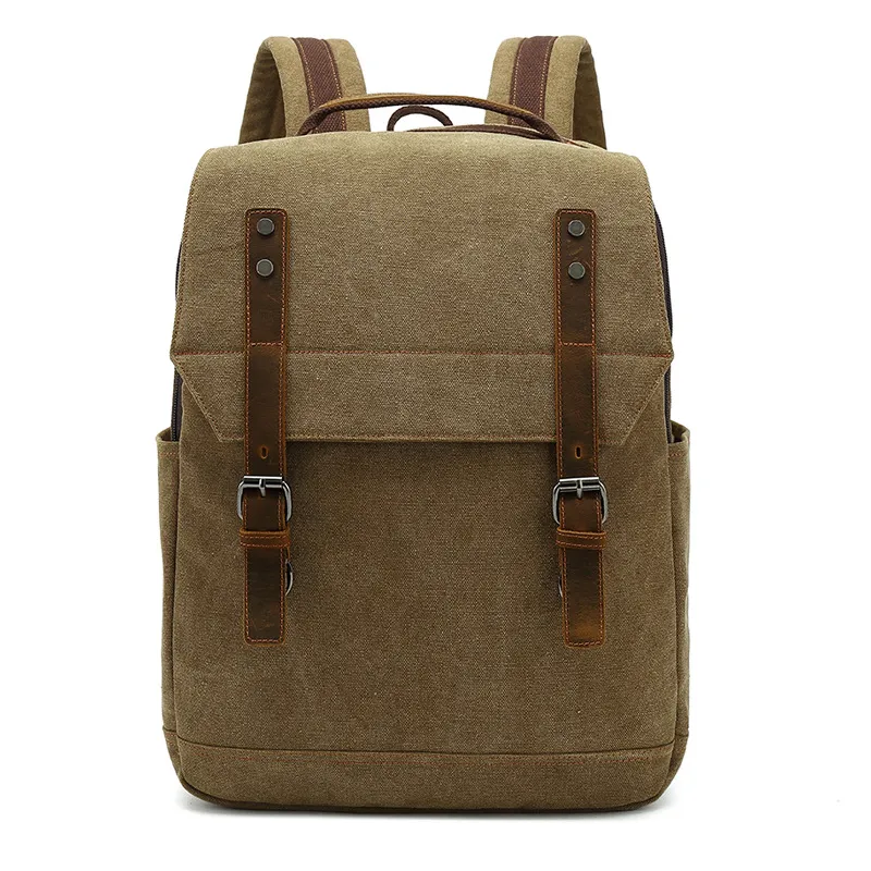 schoolbag business large capacity canvas backpack backpack outdoor leisure travel computer bag retro mens bag