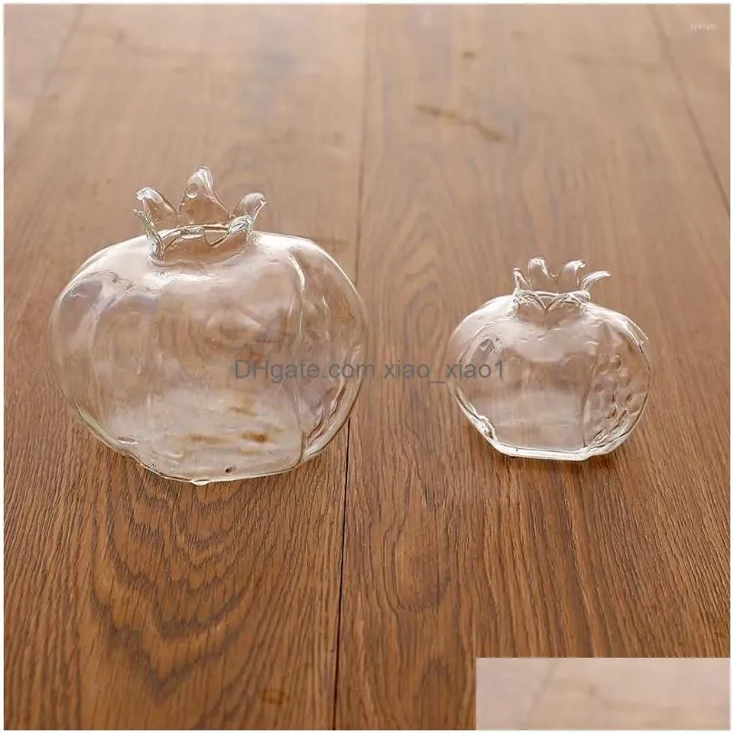 vases handmade pomegranate clear glass flower vase transparent hydroponic pots for wedding party home table decor