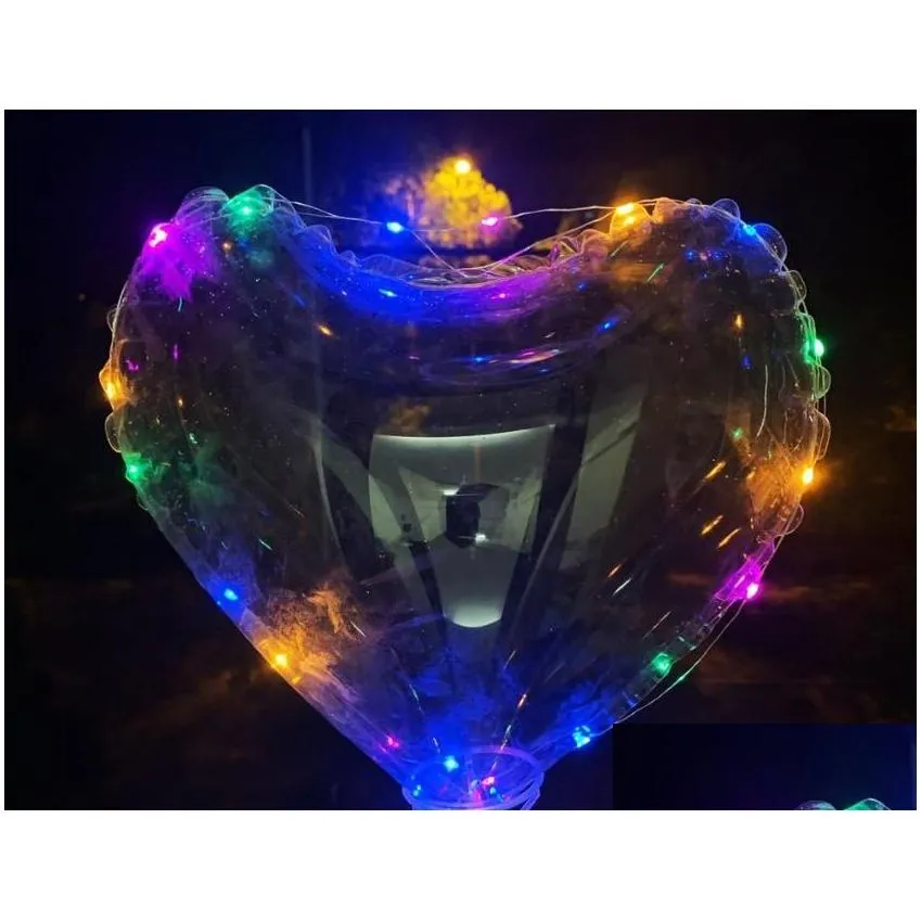 clear heart bobo ballon large size for party decoration 40cm