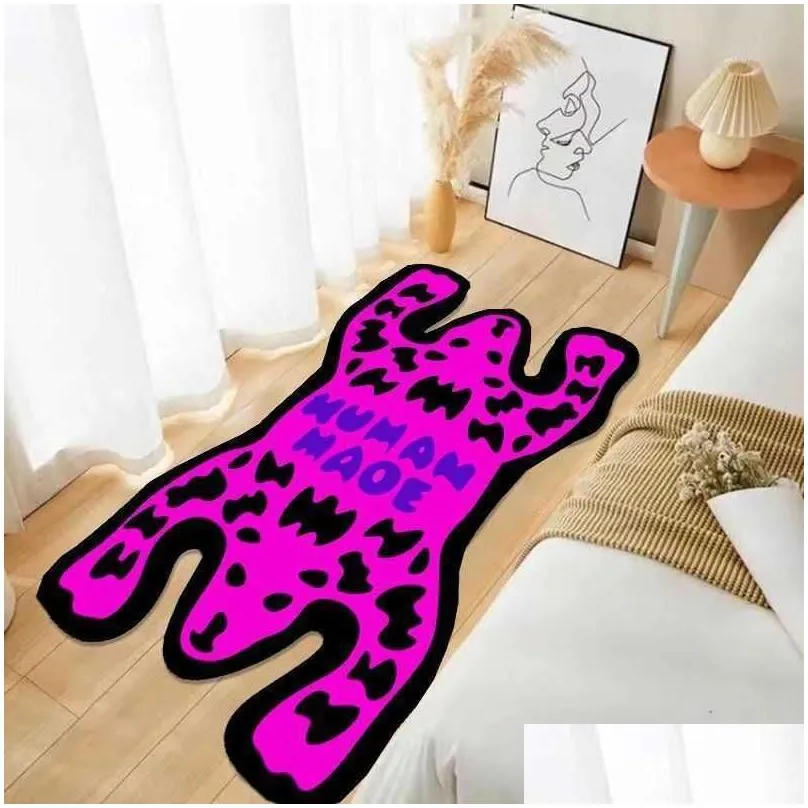 carpets home decor bear rug handmade tufted bear shape carpet floor mat non-slip absorbent bathroom mat living room area rugs g230526