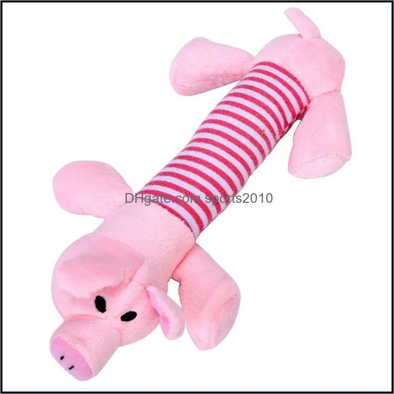 cute pet dog cat plush squeak sound dog toys funny fleece durability chew molar toy fit for all pets elephant duck pig