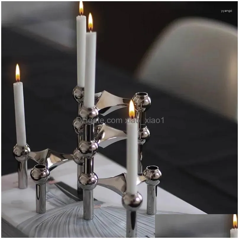 candle holders geometric aesthetic candles candelabro pedestal nordic luxury metal small modern kaarshouder decorations