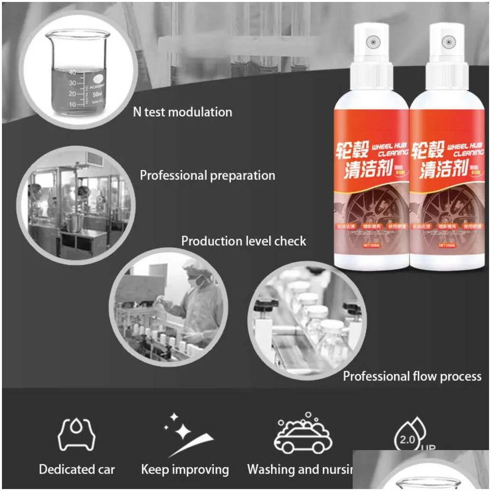  iron remover 500/256/100ml protect wheels and brake discs from iron dust rim rust cleaner auto detail chemical car care
