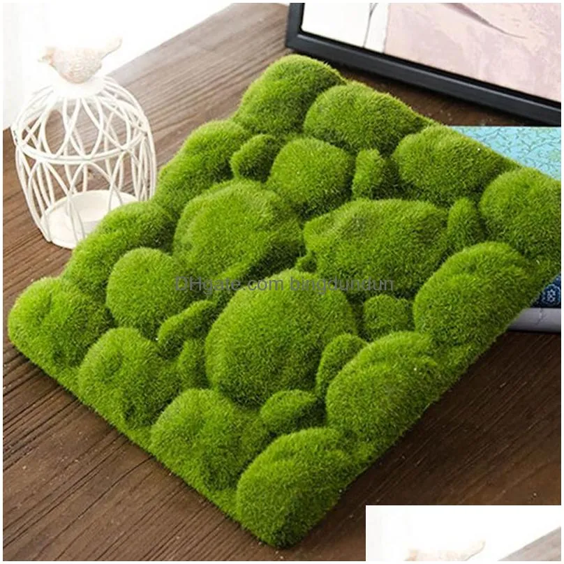 decorative flowers wreaths artificial foam green moss mat wall grass panel lawn garden decoration lawns turf carpets fake