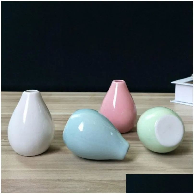 creative home decoration small ceramic vases modern simple living room decor dry flower decorative items ornament mini vase