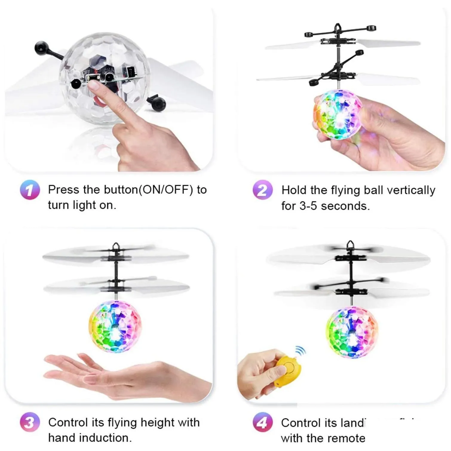 led flying toys led flying ball toys rechargeable light up balls drone infrared induction helicopter toy drop delivery gifts lighted