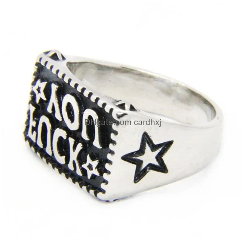 5pcslot fk you star ring 316l stainless steel fashion jewelry biker hip style2991162