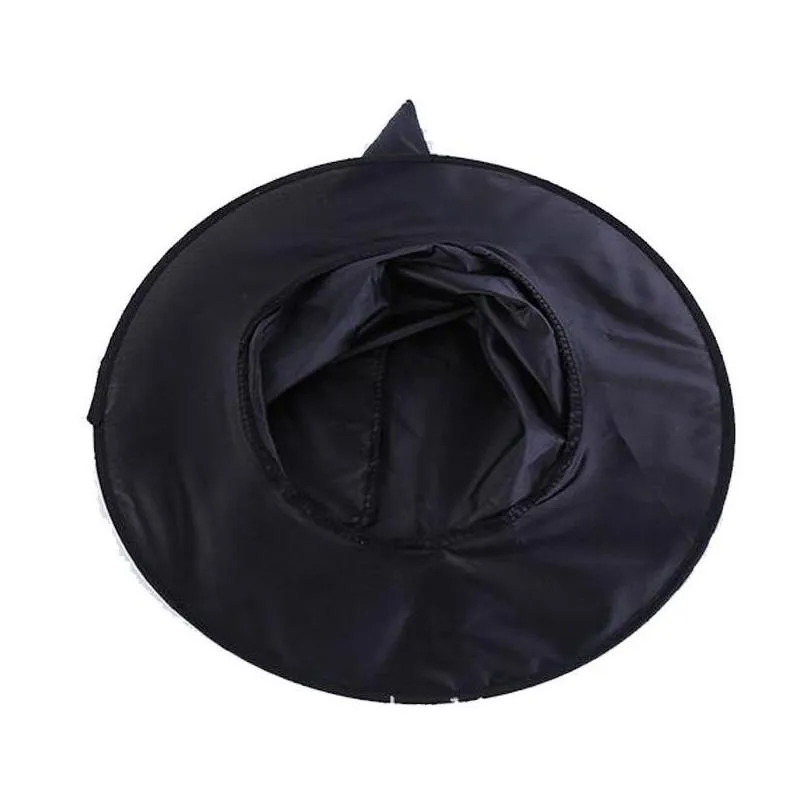 women black witch hat for halloween oxford cloth wizard hat halloween makeup costume prop peaked cap