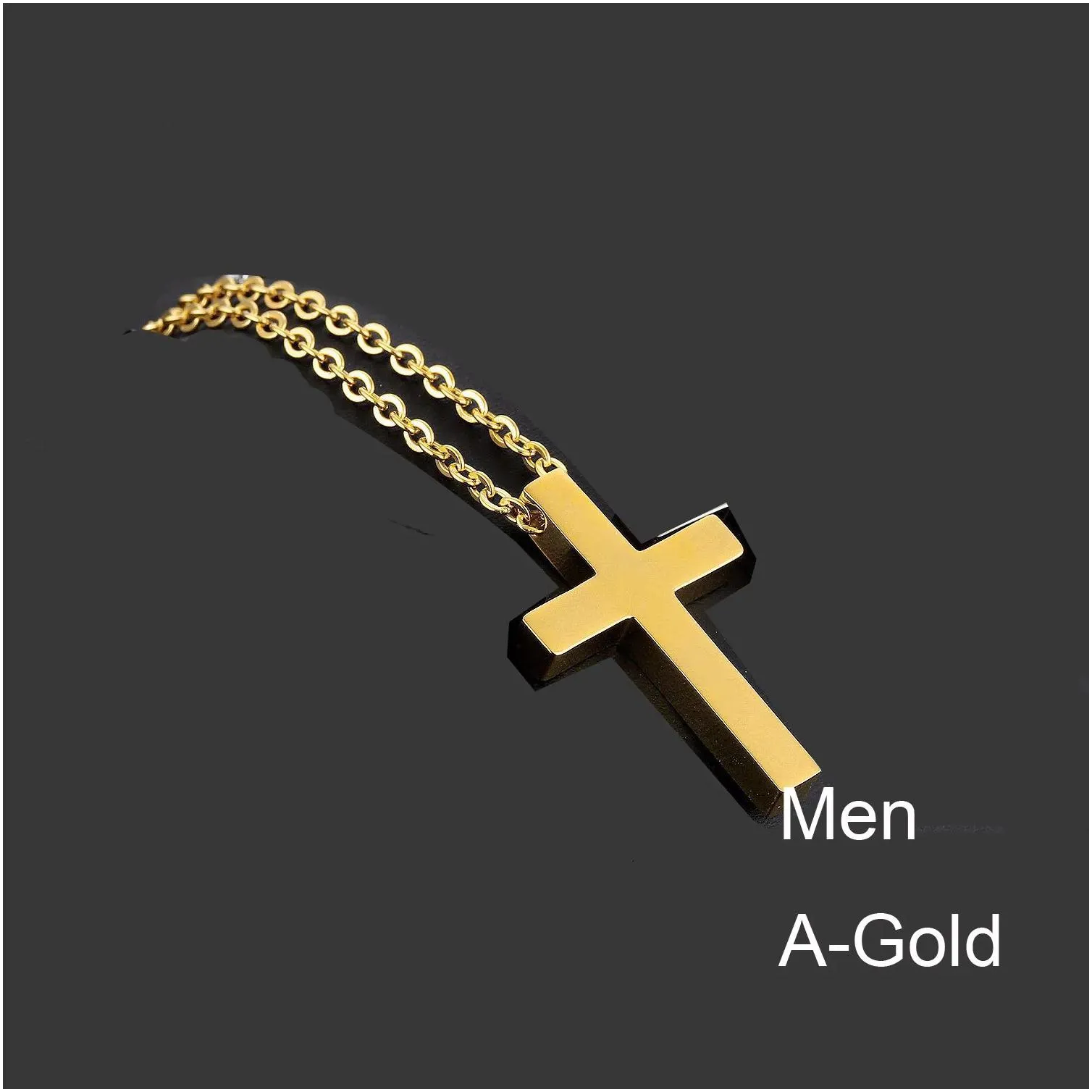 fashion women necklace men necklace 18k gold 316l stainless steel cross pendant necklaces classical luxury chains pendants necklace