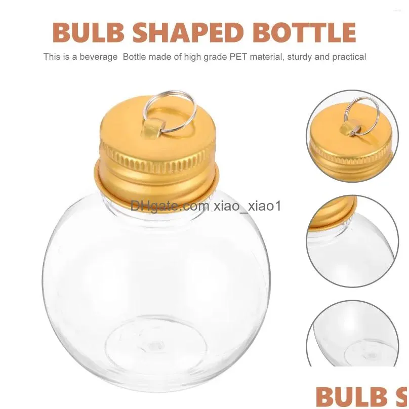 vases 10 pcs christmas spherical bottle water bottles drink supply iced coffee candy jar multi-function milk portable clear the pet