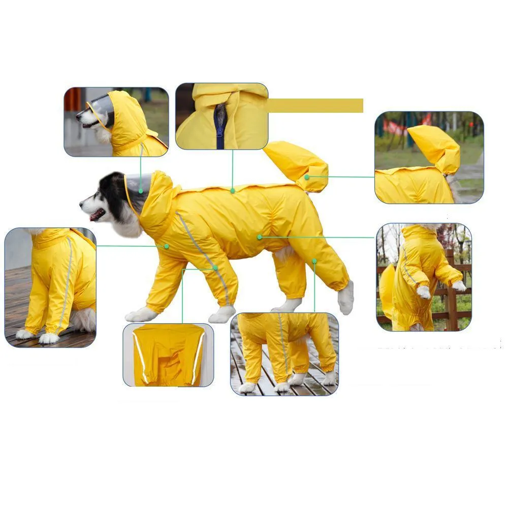 pet it full pack four-legged big dog raincoat golden labrador large dog clothing pet supplies