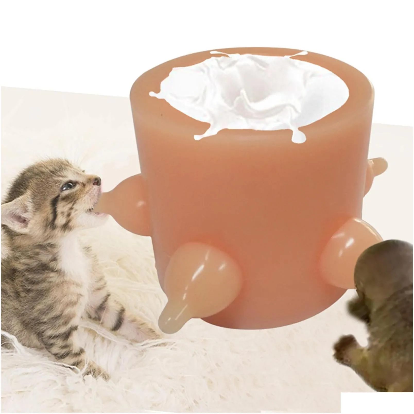 feeders automatic breast feeder puppy cat rabbit pet baby milk silicone nipple feeders multiple
