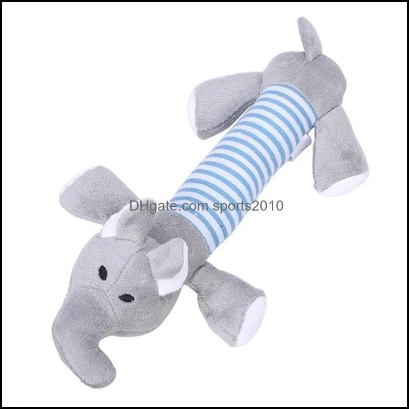 cute pet dog cat plush squeak sound dog toys funny fleece durability chew molar toy fit for all pets elephant duck pig